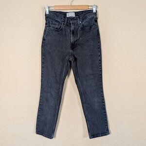 Everlane The Original Cheeky Crop Jean In Washed Black sz 27 Organic Cotton